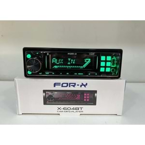 For-X X-604BT Çift USB/TF/BT/FM 4+60 Watt 3 Anfi Çıkışlı Oto Teyp