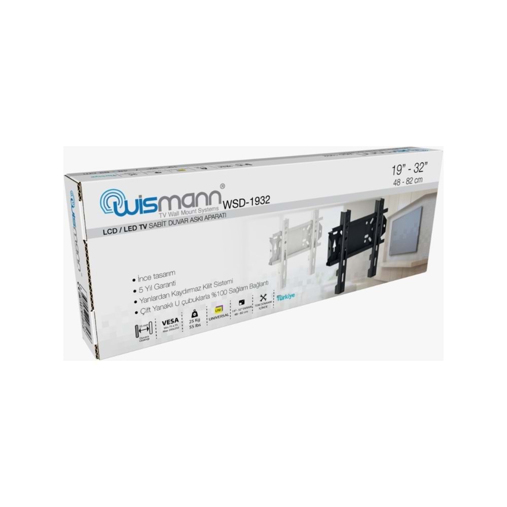 Wismann WSD-19''-32'' Tv Sabit Askı Aparatı WSD-1932