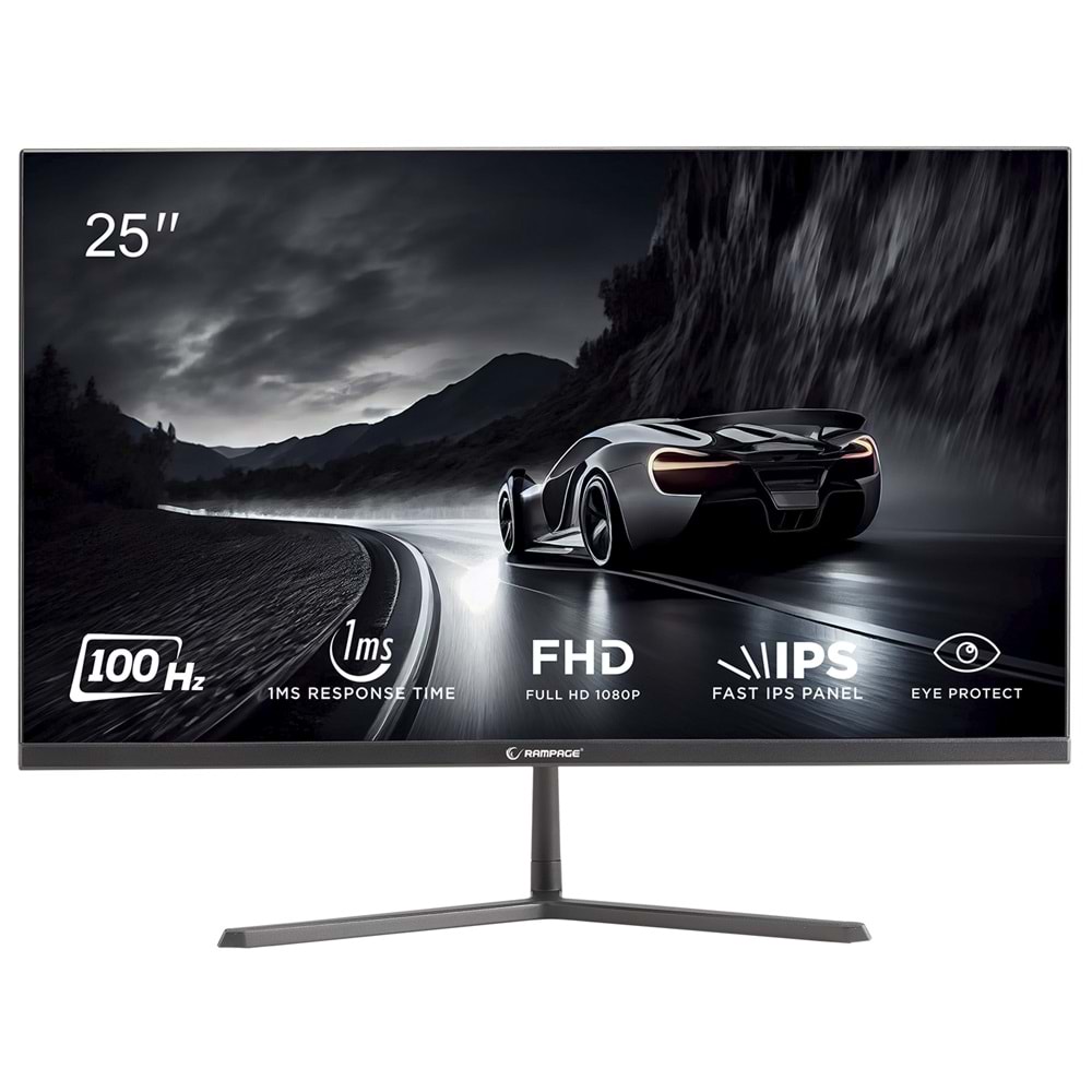 Rampage RM25R100 25'' 100Hz 1ms IPS FHD PC Flat Oyuncu Monitörü