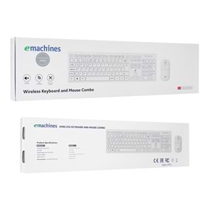 Acer eMachines EAK920 Beyaz Kablosuz Q Klavye + Mouse Set