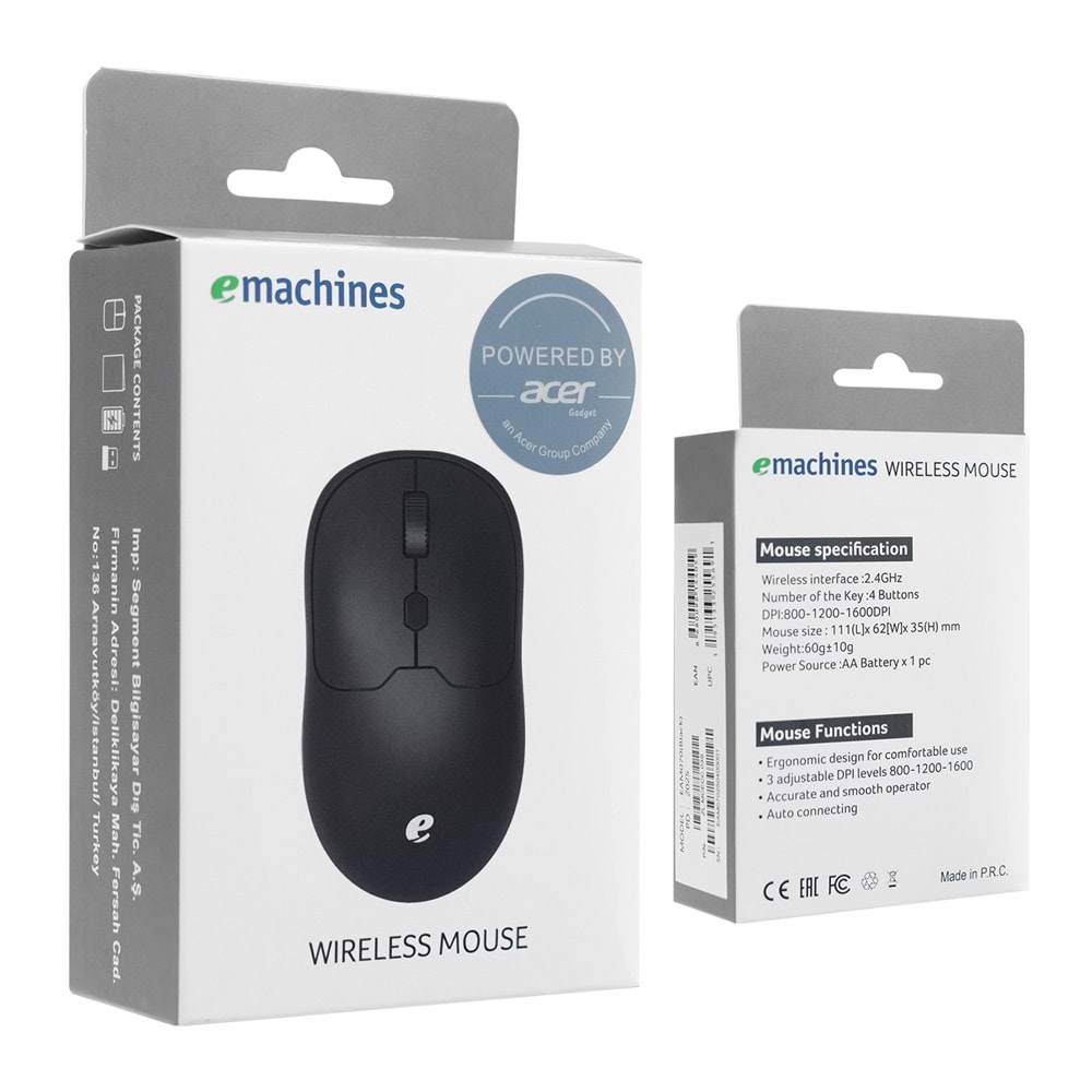 Acer eMachines EAM070 Usb 2.4Ghz Kablosuz Mouse