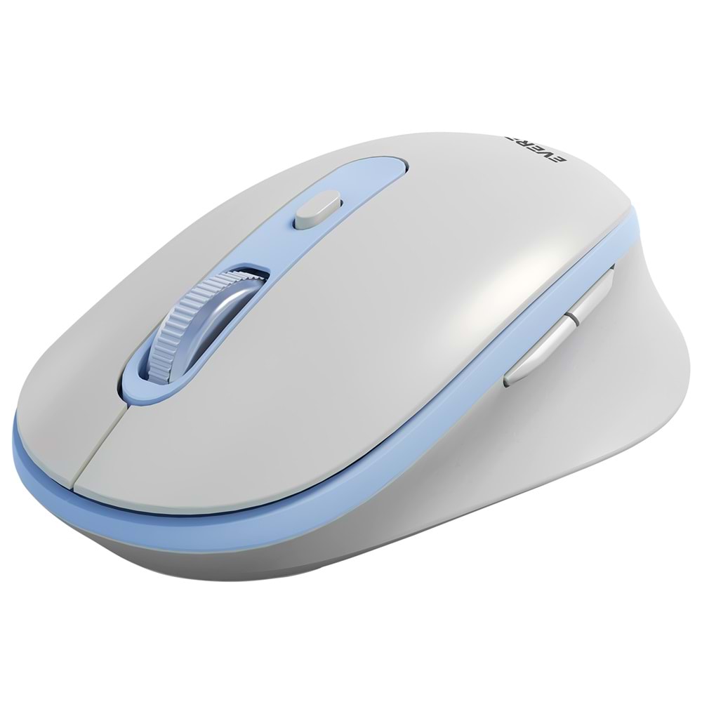 Everest SM-BT42 Usb Beyaz/Mavi 3in1 Bluetooth ve 2.4GHz Şarj Edilebilir Kablosuz Mouse
