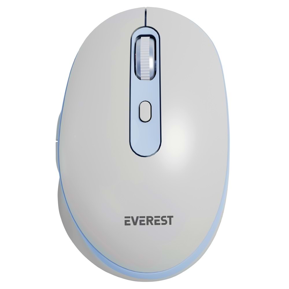 Everest SM-BT42 Usb Beyaz/Mavi 3in1 Bluetooth ve 2.4GHz Şarj Edilebilir Kablosuz Mouse
