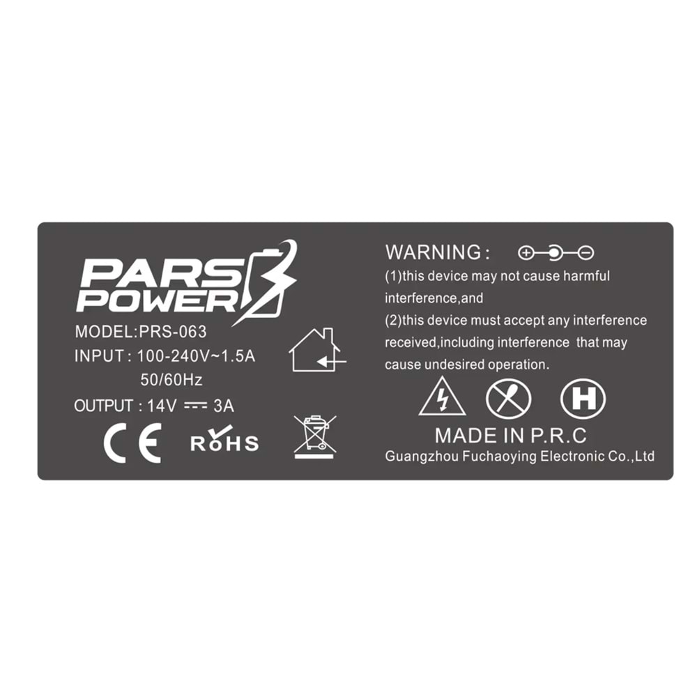 Pars Power PRS-063 42W 14V 3A (6.5*4.4mm) ADAPTÖR