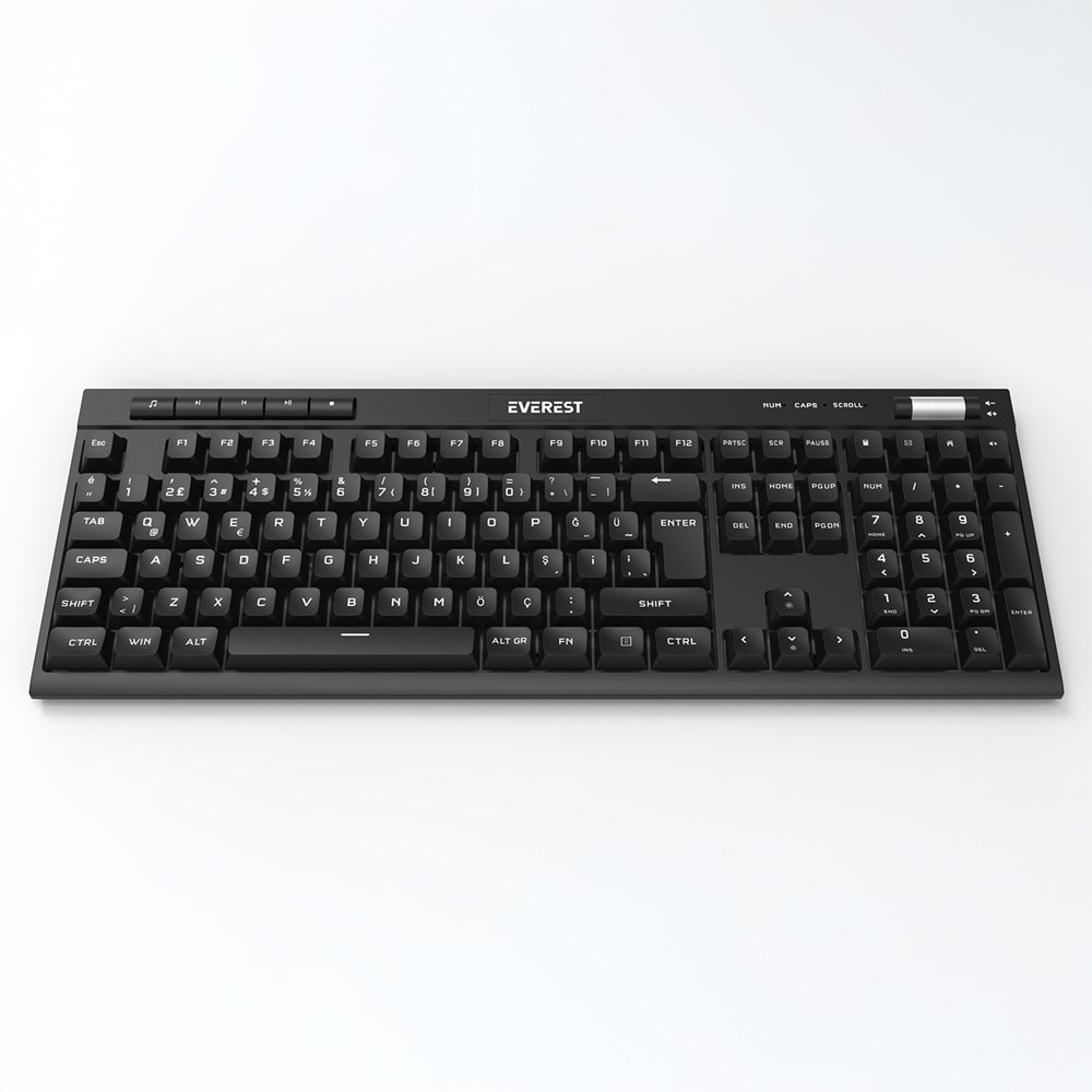 Everest KB-68 Shin Siyah Rainbow Q Usb Multimedia Klavye