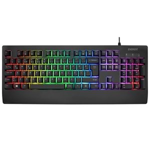 Everest KB-93 Siyah USB Q Rainbow Aydınlatmalı Multimedia Klavye