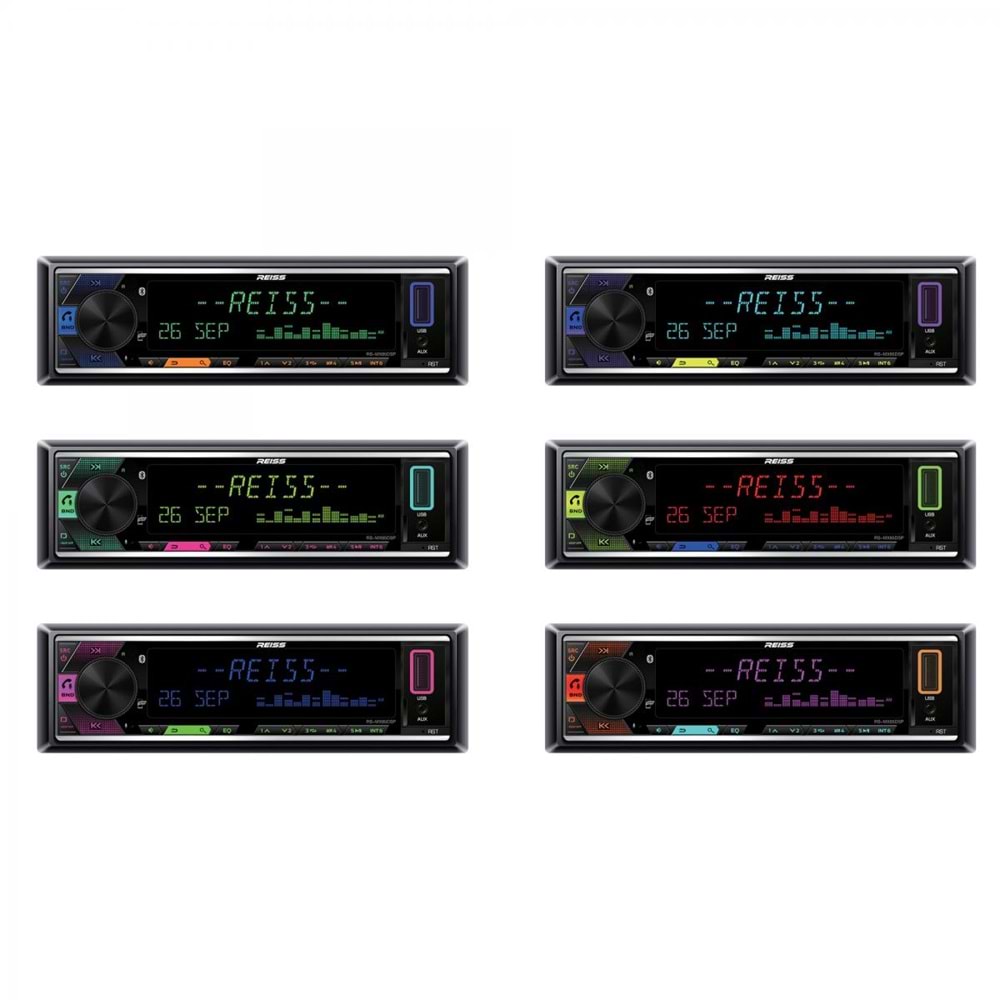 Reıss Audıo RS-MX88DSP App CONTROL/USB/DSP/BT/MULTICOLOR/FM/AUX/4X51W 4 Anfi Çıkışlı