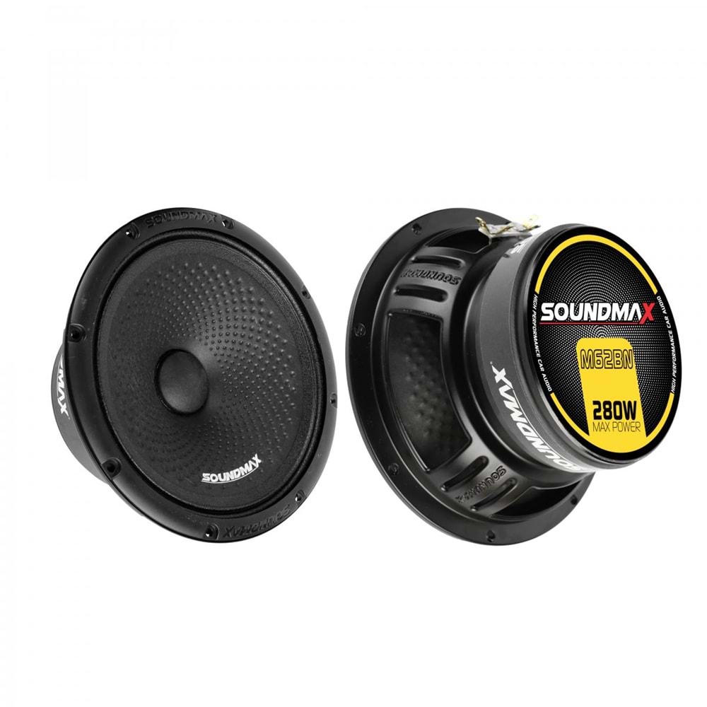 Soundmax SX-M62BN Çifti 280 Watt 140w Rms deprem serisi 16 Cm Oto Midrange Hoparlör