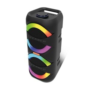 Maxron MXBass 16W Bluetooth Hoparlör Led Işıklı Ses Sistemi Parti Speaker Karaoke Özellikli