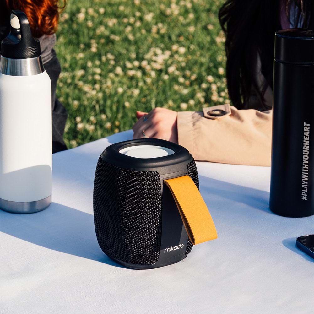 Mikado MD-888 CUBE Siyah 5W 1200mAh BT/TF/USB/LED Işıklı Speaker Hoparlör
