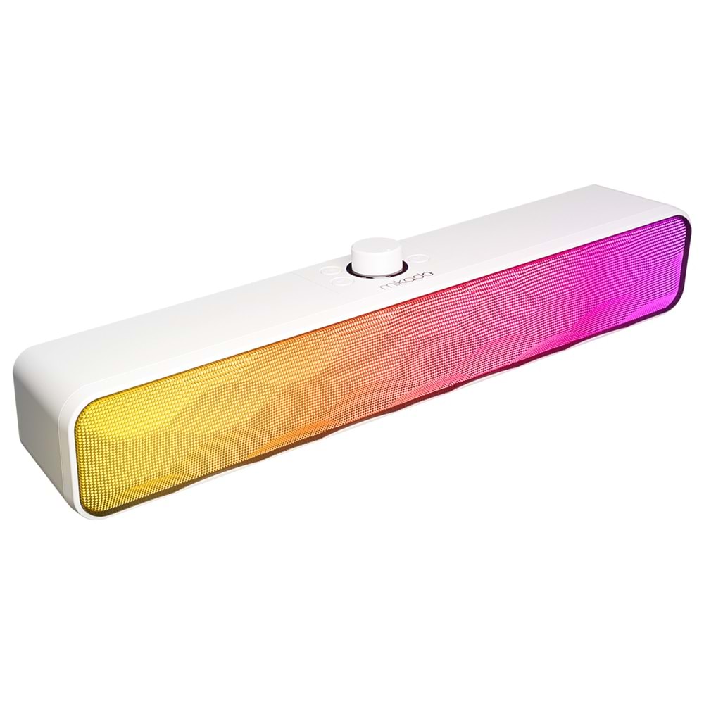 Mikado MD-SBT31 Siyah/Beyaz 5W*2 1200mAh BT,RGB,TF Card,Type-C ,USB Soundbar Speaker