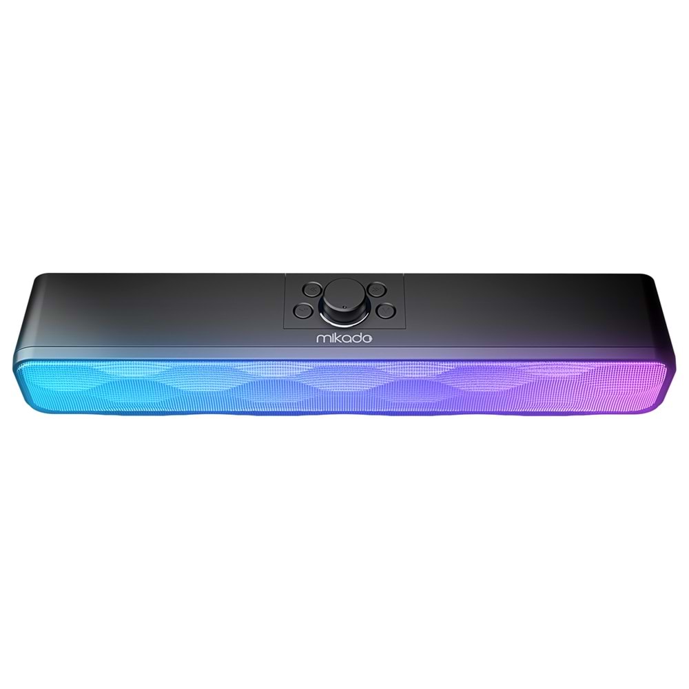 Mikado MD-SBT31 Siyah/Beyaz 5W*2 1200mAh BT,RGB,TF Card,Type-C ,USB Soundbar Speaker