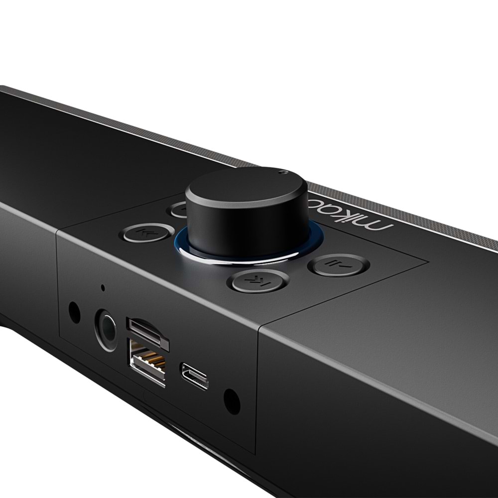 Mikado MD-SBT31 Siyah/Beyaz 5W*2 1200mAh BT,RGB,TF Card,Type-C ,USB Soundbar Speaker