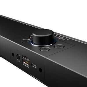 Mikado MD-SBT31 Siyah/Beyaz 5W*2 1200mAh BT,RGB,TF Card,Type-C ,USB Soundbar Speaker