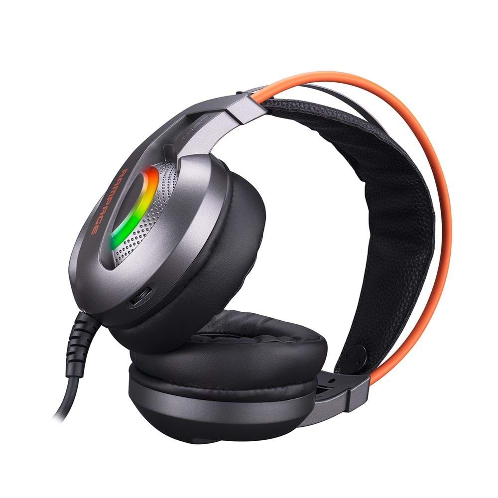 Rampage RM-X7 Tornado Usb Rgb 7.1 Siyah Cmedıa 100b Chipset Usb Rgb Led Efektli Oyuncu Mikrofonlu Kulaklık