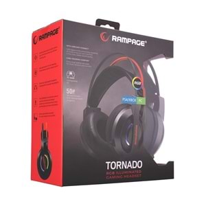 Rampage RM-X7 Tornado Usb Rgb 7.1 Siyah Cmedıa 100b Chipset Usb Rgb Led Efektli Oyuncu Mikrofonlu Kulaklık