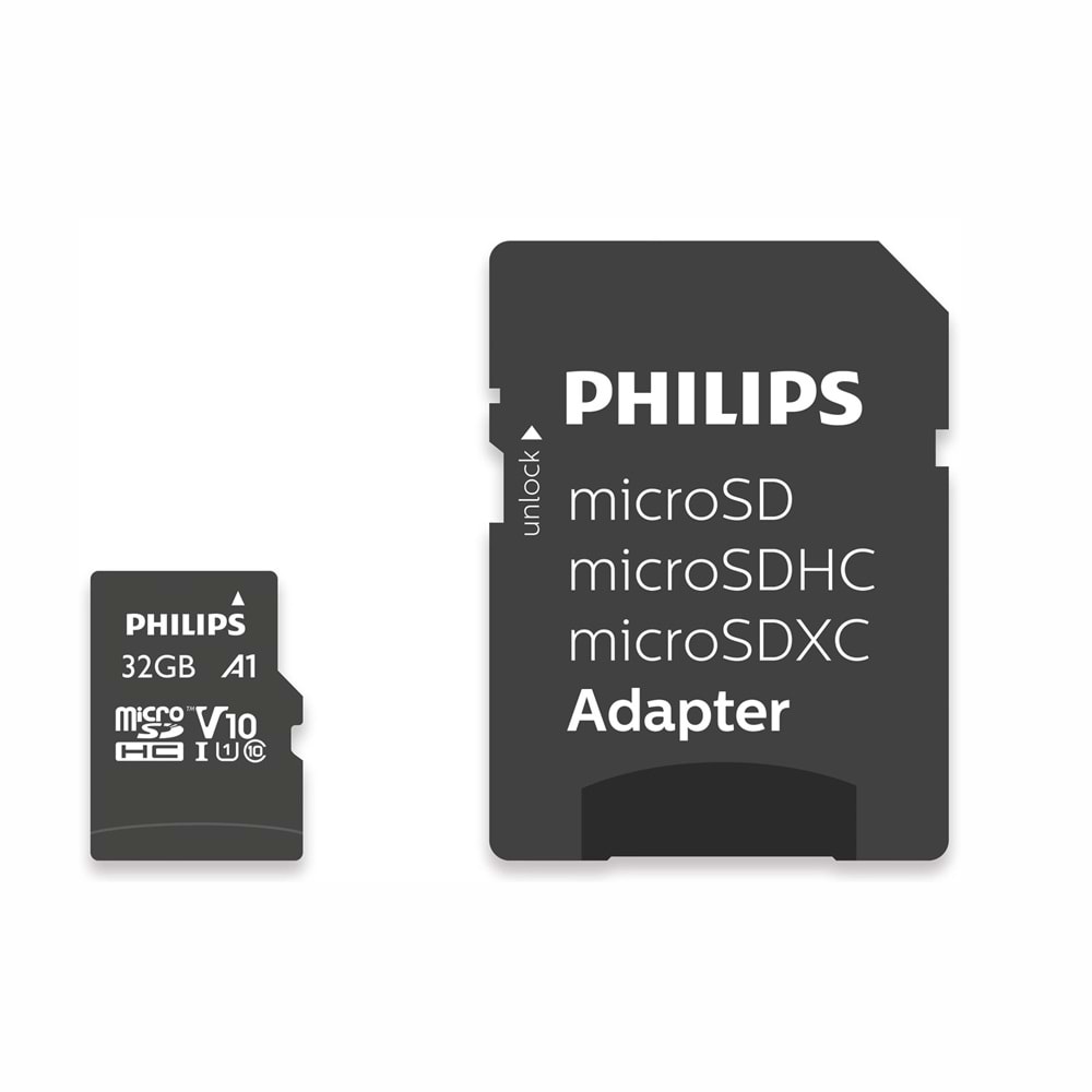 Philips Ultra Speed FM32MP45B Class 10 UHS-I U1 A1 V10 32 GB Micro SD Kar