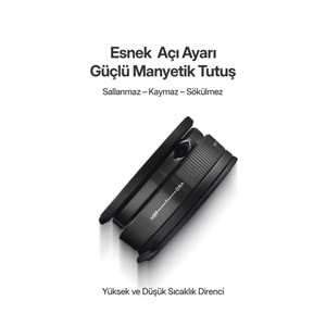 Powerway TT77 Yüksek Kaliteli Manyetik Araç İçi Telefon Tutucu Katlanabilir 360 Derece Açı