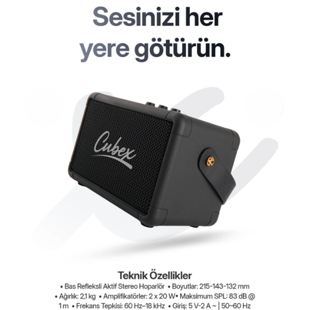 Powerway CUBEX Bluetooth Hoparlör