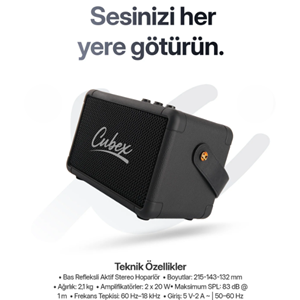 Powerway CUBEX Bluetooth Hoparlör