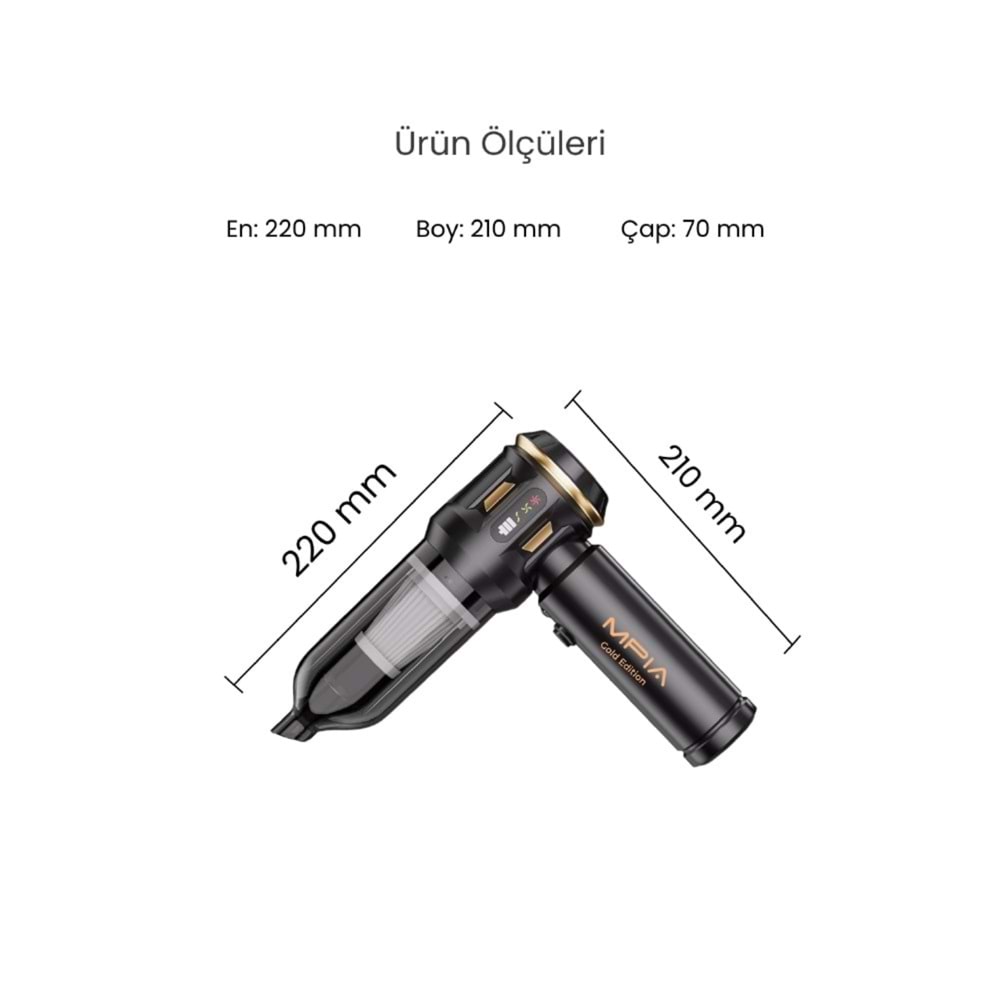 Mpıa MCV-05 Gold Edition 10 IN 1 Araç Süpürgesi