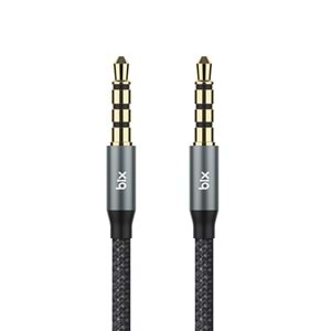 Bix BXAU3C Hi-Fi 3.5mm Erkek to Erkek Örgülü Aux Ses Kablosu 1 Metre