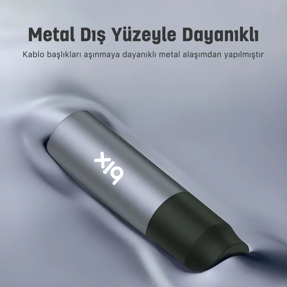 Bix BXAU3C Hi-Fi 3.5mm Erkek to Erkek Örgülü Aux Ses Kablosu 1 Metre