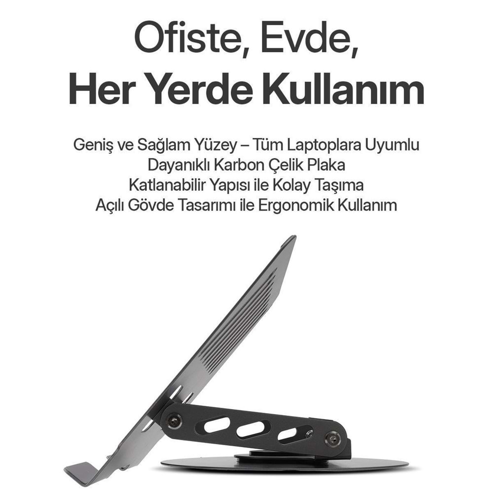 Powerway XR99 Yüksek Kalite Metal Ayarlı Laptop Macbook Uyumlu Notebook Tablet Tutucu Altlık Stand