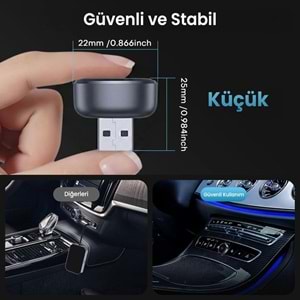 Bix CB01 2.4G/5G WiFi CarPlay Android Auto Kabloludan Kablosuza Çevirici USB Adaptör