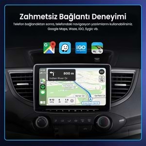 Bix CB02 2.4G/5G WiFi CarPlay Android Auto Kabloludan Kablosuza Çevirici USB-A USB-C Çift Uçlu Hibrit Adaptör