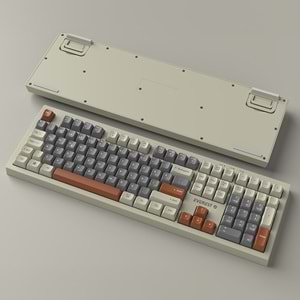 Everest KM-77 Runa Gri/Krem/Kahve Usb Rainbow Aydınlatmalı Sessiz Q Klavye + Mouse Set