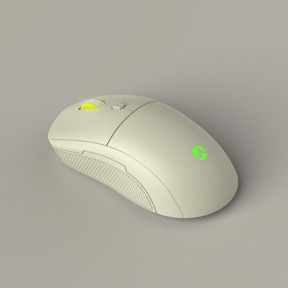 Everest KM-77 Runa Gri/Krem/Kahve Usb Rainbow Aydınlatmalı Sessiz Q Klavye + Mouse Set