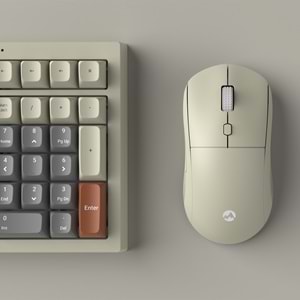 Everest KM-77 Runa Gri/Krem/Kahve Usb Rainbow Aydınlatmalı Sessiz Q Klavye + Mouse Set