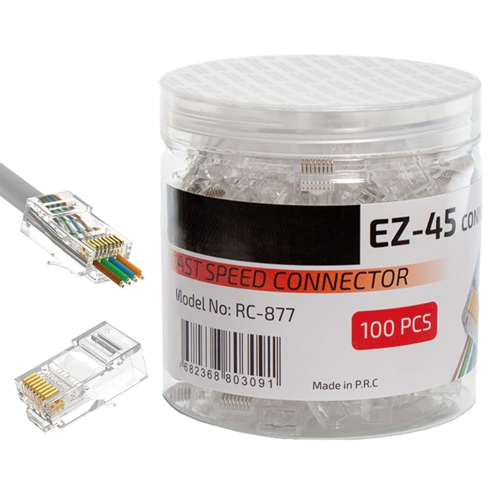 Taplın TK-877 100 lü Paket Yeni Nesil Cat6 Jack UTP