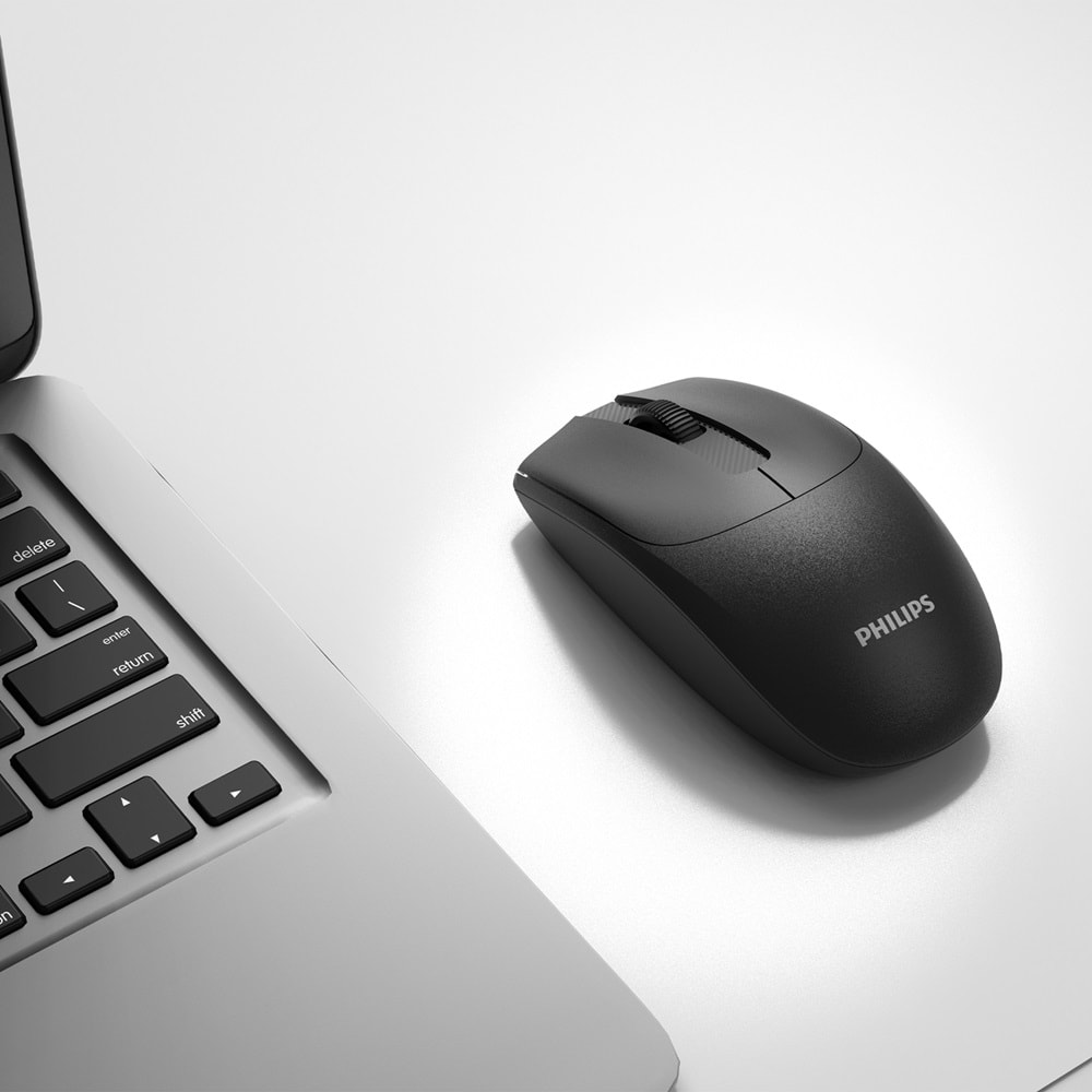Philips SPK7398 Siyah Sessiz Optik Kablosuz Mouse