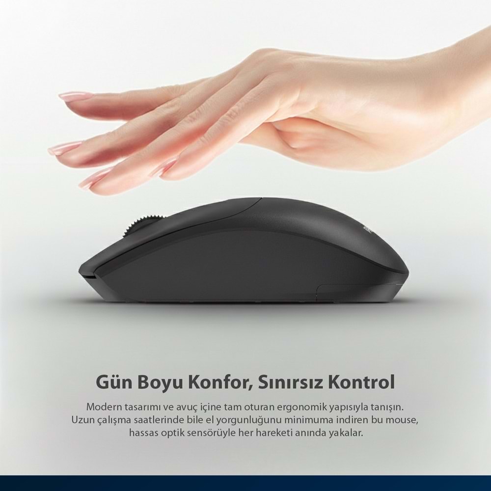 Philips SPK7398 Siyah Sessiz Optik Kablosuz Mouse