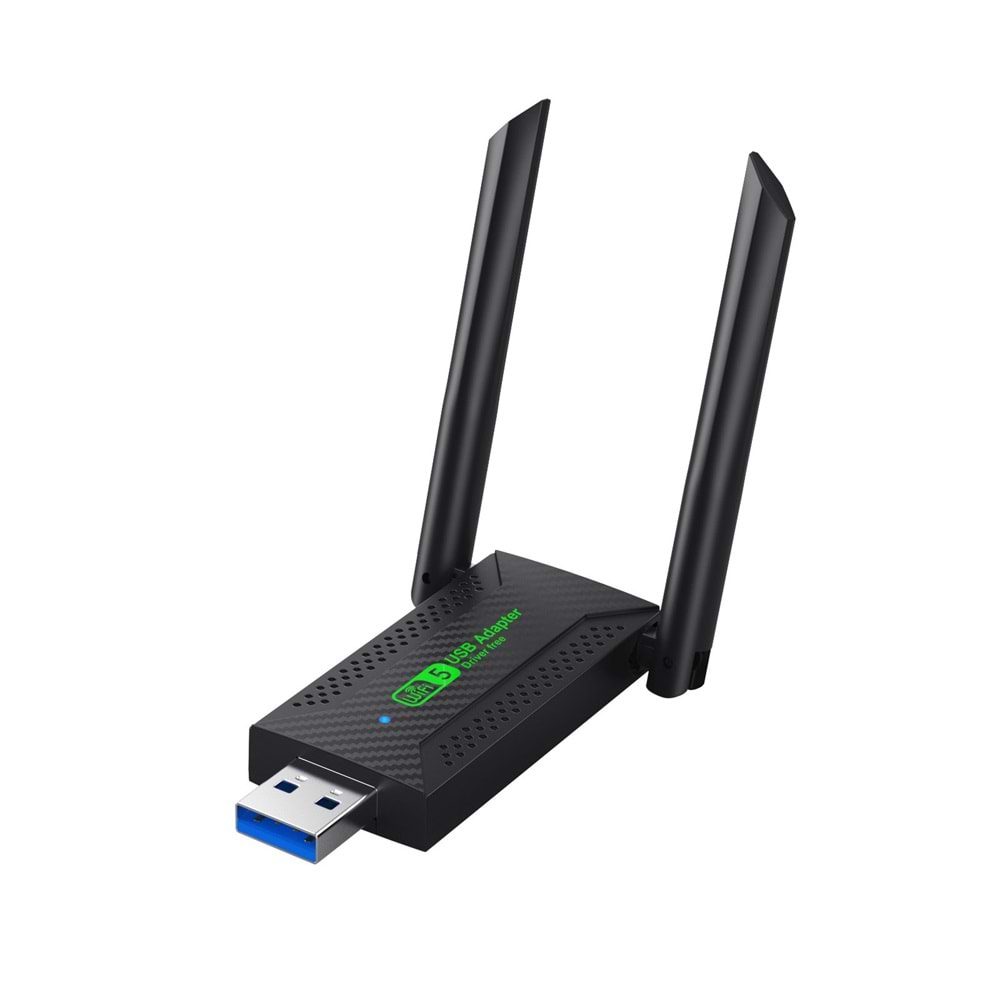 Everest EVERLINK EWA600 600Mbps 2.4GHz/5GHz WIFI-5 AC600RTL8811 2*2dBi Antenli Usb Kablosuz Adaptör
