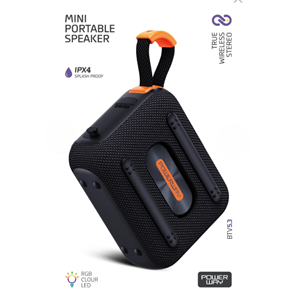 Powerway IPX4 Vox Usb Hafıza Kartı Aux Radyo Led Işıklı Bluetooth Hoparlör Hi-Fi Ses Bombası