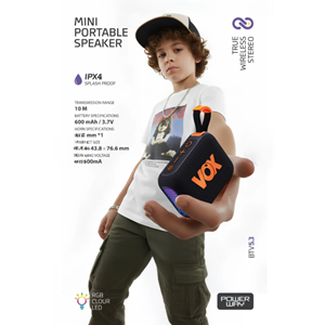 Powerway IPX4 Vox Usb Hafıza Kartı Aux Radyo Led Işıklı Bluetooth Hoparlör Hi-Fi Ses Bombası