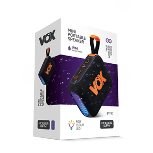 Powerway IPX4 Vox Usb Hafıza Kartı Aux Radyo Led Işıklı Bluetooth Hoparlör Hi-Fi Ses Bombası