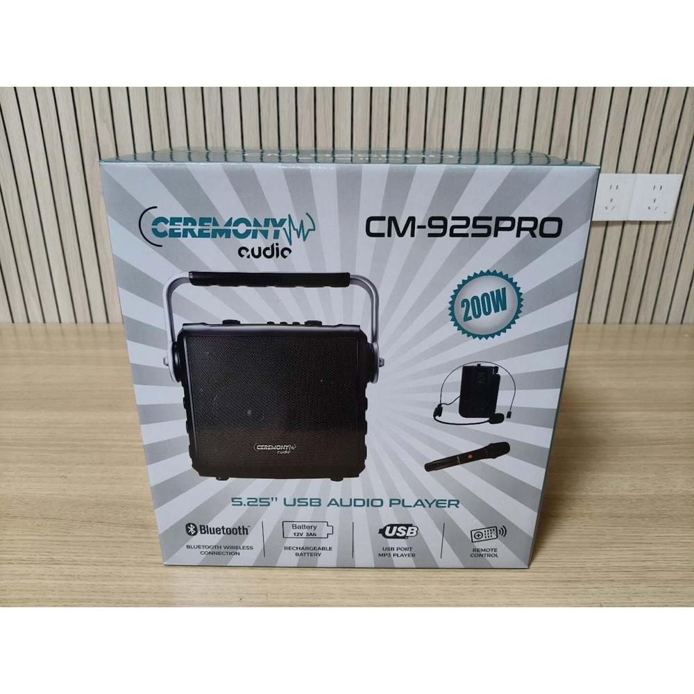 Ceremony Audio CM-925PRO 5.25 Inç 200WATT Profesyonel Taşınabilir Bluetooth Hoparlör Tws