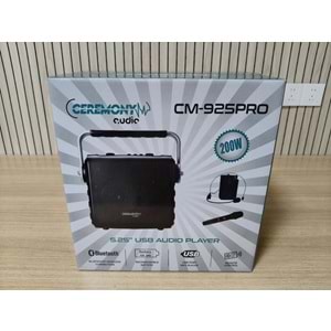 Ceremony Audio CM-925PRO 5.25 Inç 200WATT Profesyonel Taşınabilir Bluetooth Hoparlör Tws