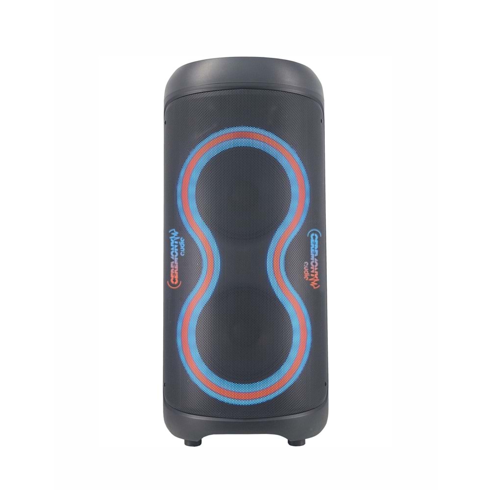 Ceremony Audio CM-308 Taşınabilir Bluetooth Parti Hoparlör 2x8 Inç Woofer 300WATT Tws Disco Lights