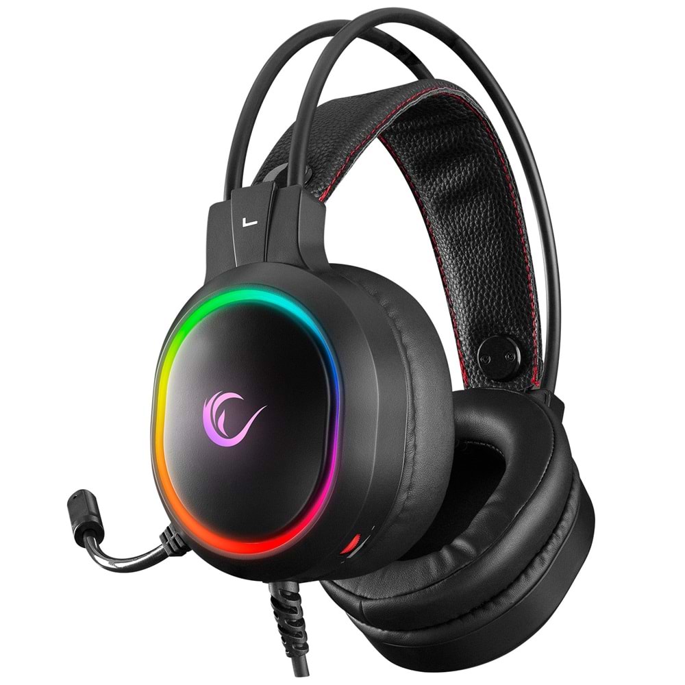Rampage RM-K12 MANLY Siyah 7.1 Usb Surround RGB Işık EfektliGaming Oyuncu Mikrofonlu Kulaklık