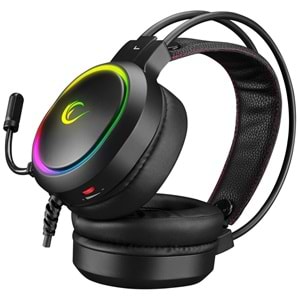 Rampage RM-K12 MANLY Siyah 7.1 Usb Surround RGB Işık EfektliGaming Oyuncu Mikrofonlu Kulaklık
