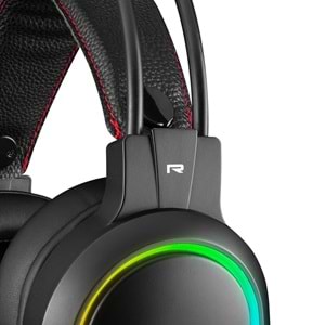 Rampage RM-K12 MANLY Siyah 7.1 Usb Surround RGB Işık EfektliGaming Oyuncu Mikrofonlu Kulaklık