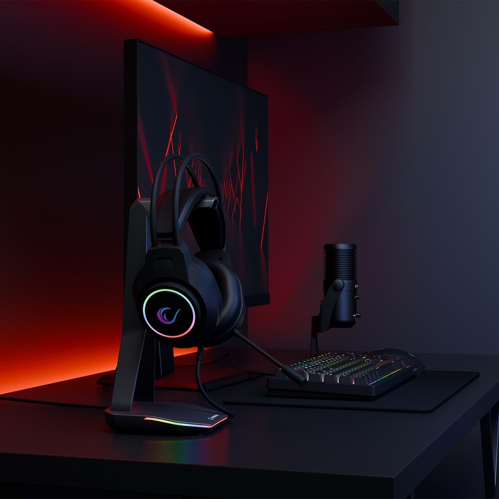 Rampage RM-K55 Kipchak Siyah RGB Led 7.1 Gaming MikrofonluOyuncu Kulaklığı