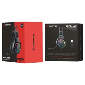 Rampage RM-K55 Kipchak Siyah RGB Led 7.1 Gaming MikrofonluOyuncu Kulaklığı