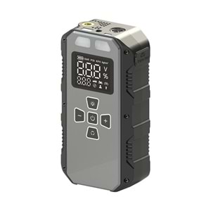S-Link AKT2027 Koyu Gri 8000mAh 150 Psi 4 in1 Powerbank+ LED IşıkLastik Sisirme Ve Akü Takviye cihazı