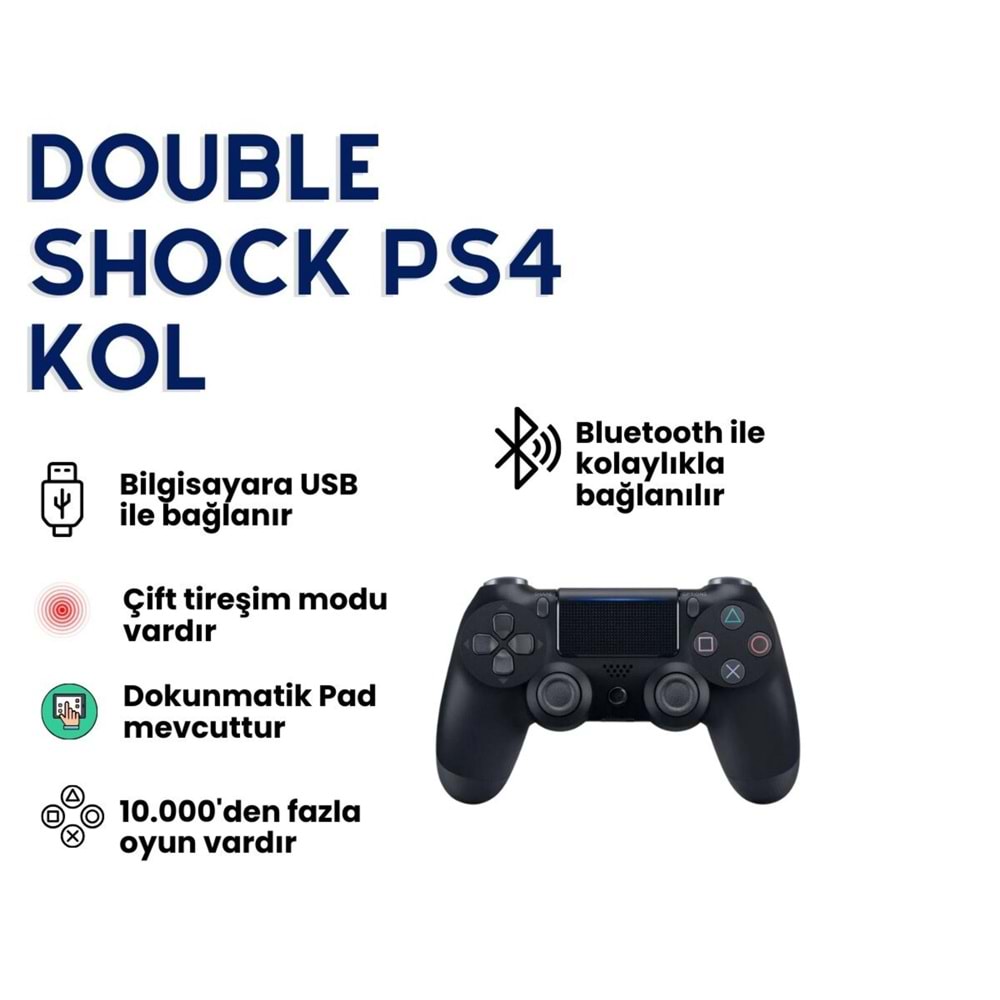 Taplin S4 Double Shock 4 Wireless Kablosuz PS4 Oyun Kolu